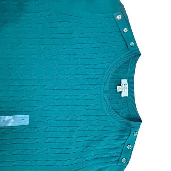 Kim Rogers Forest Green Cotton Pullover Sweater – Women’s Size L #L1346 - Picture 5 of 6